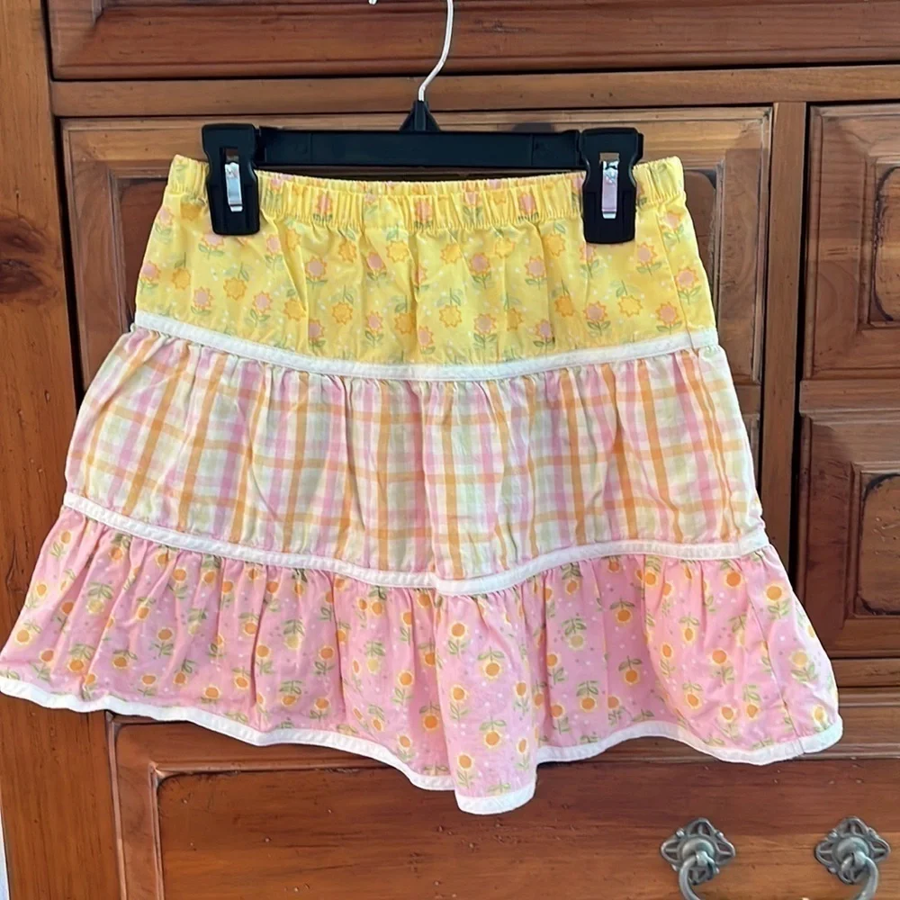 Gymboree Girls yellow and pink skirt size 10 preloved